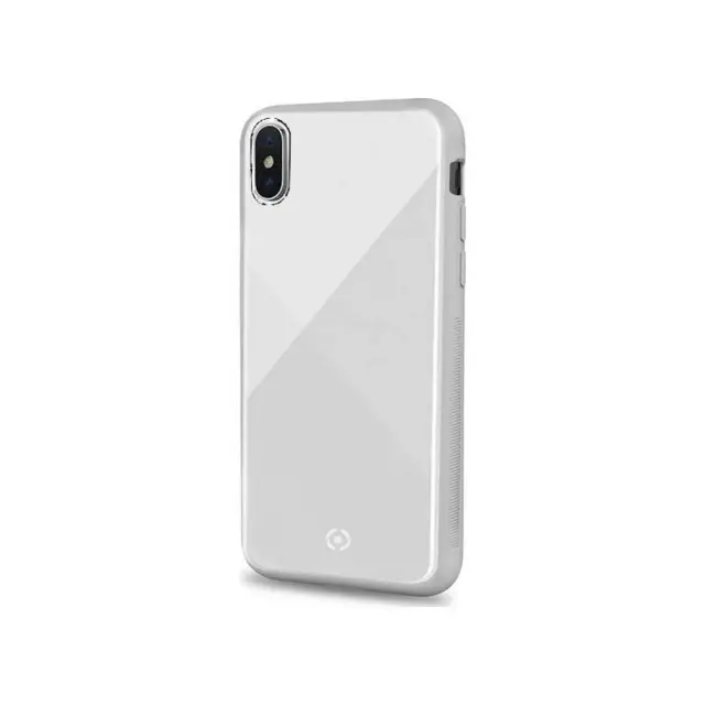 Θήκη Με Γυάλινη Πλάτη Celly Diamond Back Case Cover Apple iPhone XS Max White