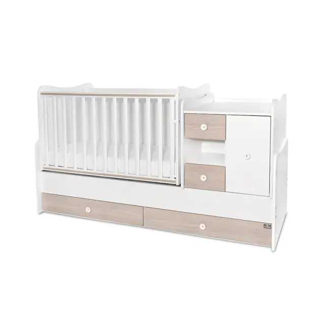 Lorelli Πολυμορφική κούνια - κρεβάτι "MiniMax New" 190/72 White - Amber Λευκό