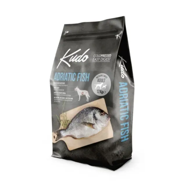 Kudo Medium & Maxi Adult Αdriatic Fish Ξηρά Τροφή Σκύλου με Ψάρι 12kg