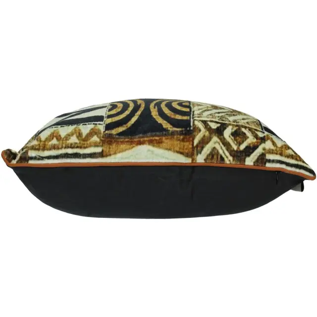 Μαξιλάρι Tribal Καφέ Βελούδο 45x45cm 3