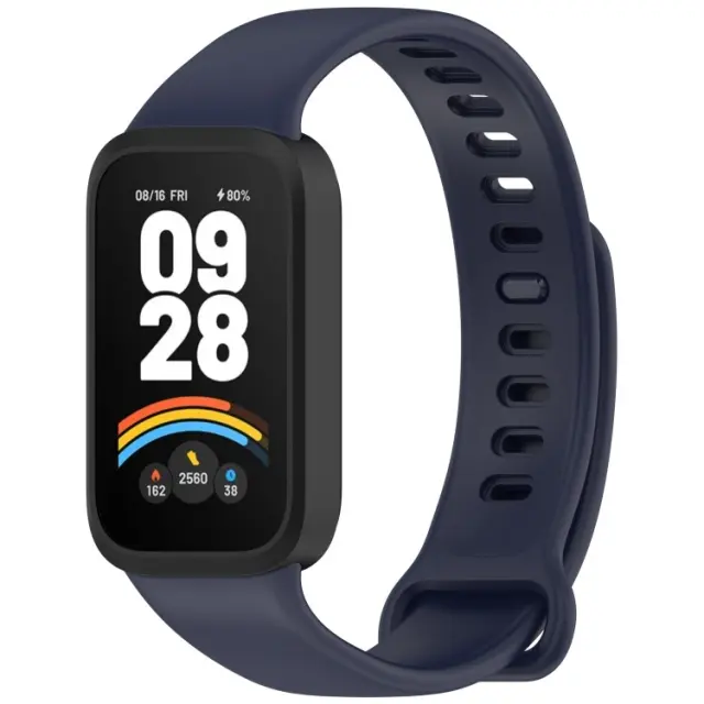Λουράκι για Xiaomi Smart Band 3/9 Active-Black/Dark Blue OEM
