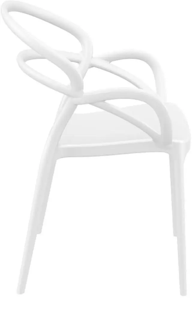 Πολυθρόνα Στοιβαζόμενη MILA Λευκό PP 57x56x82cm 3
