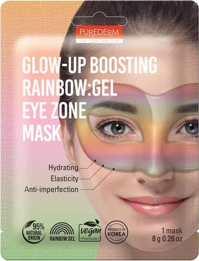 Purederm Glow-Up Boosting Rainbow:Gel Eye Zone Mask Υδρογέλη Μάσκα Ματιών 1τμχ