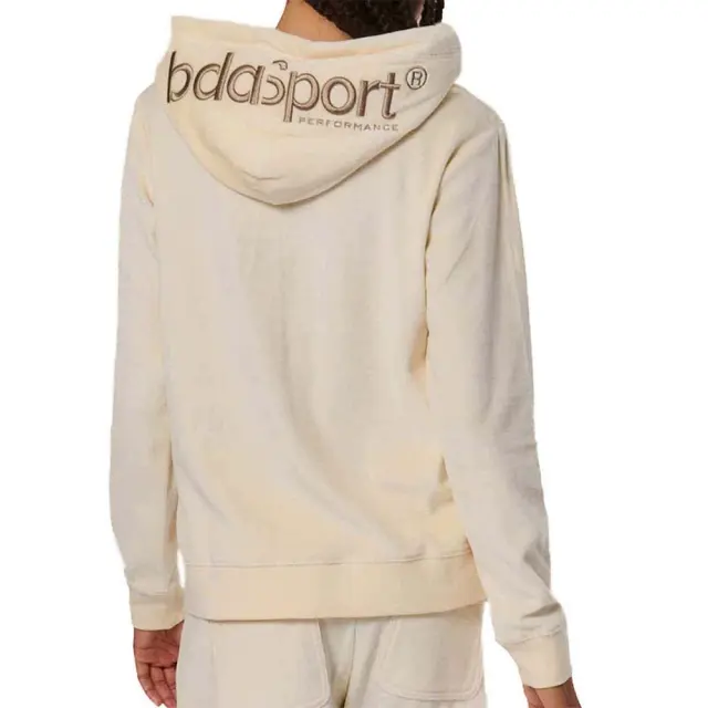 Body Action Women's Velour Hoodie Jacket Εκρού 071518-05 (Body Action) - XSmall 2