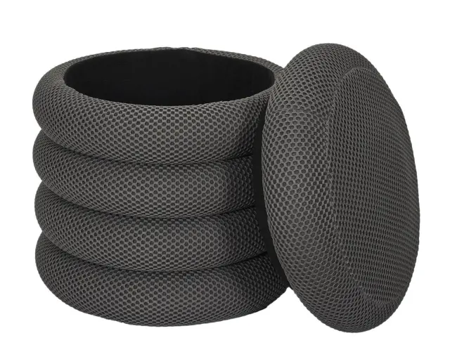 Σκαμπό Atom Home Deco Factory με αποθηκευτικό χώρο και διαστάσεις 37x42cm - Grey HD0428 2