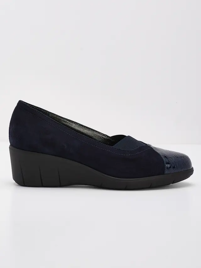 Soffice Sogno Μπαλαρίνες Γυναικείο δέρμα Nubuck/δέρμα λουστρίνι Μπλέ ASS/20534 NOTTE 3