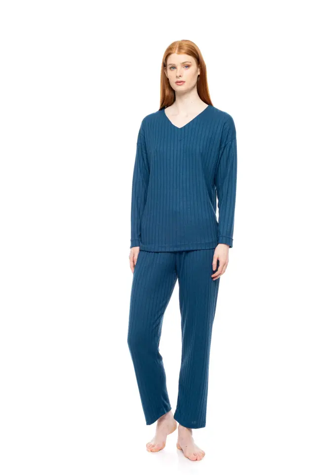 W1824 - Sand - PYJAMA WARM STRIPES 2