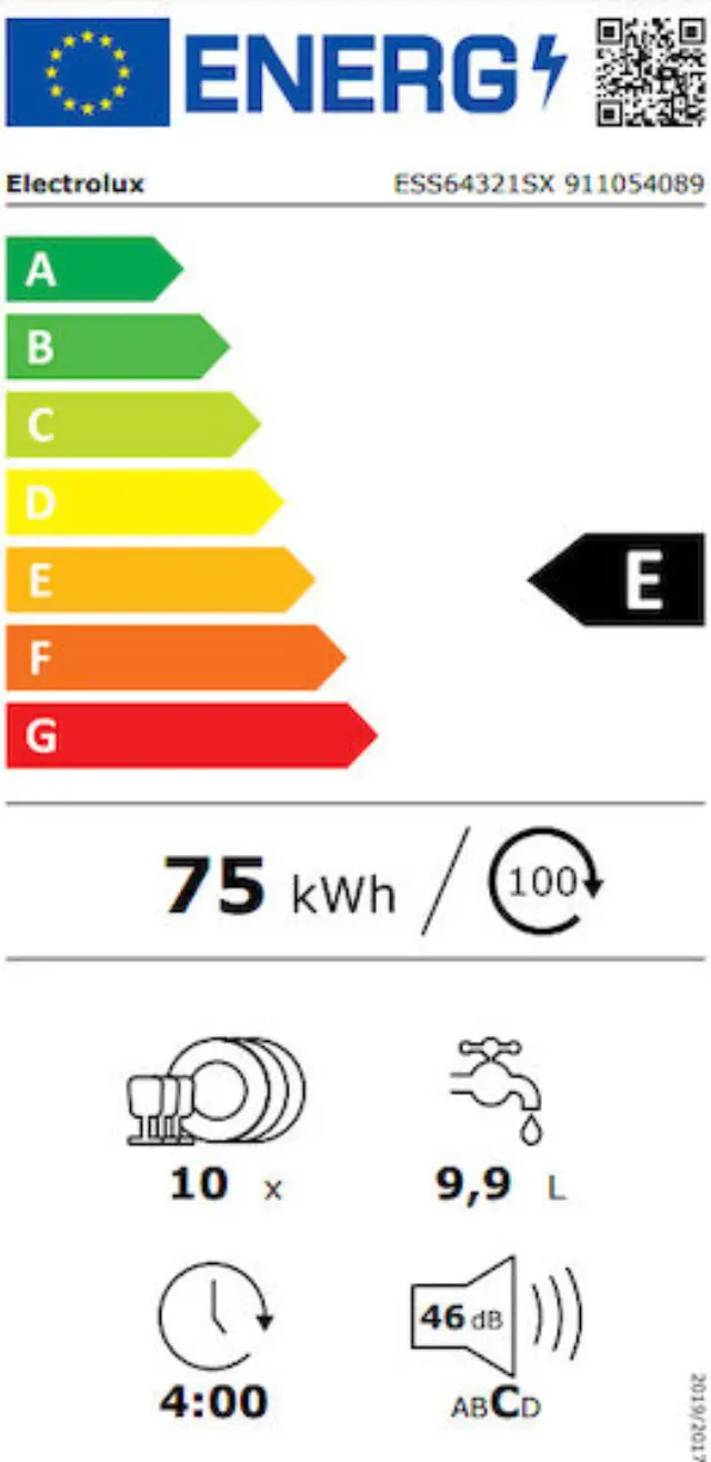 Electrolux Εντοιχιζόμενο Πλυντήριο Πιάτων για 10 Σερβίτσια Π44.6xY85εκ. Inox ESS64321SX 2