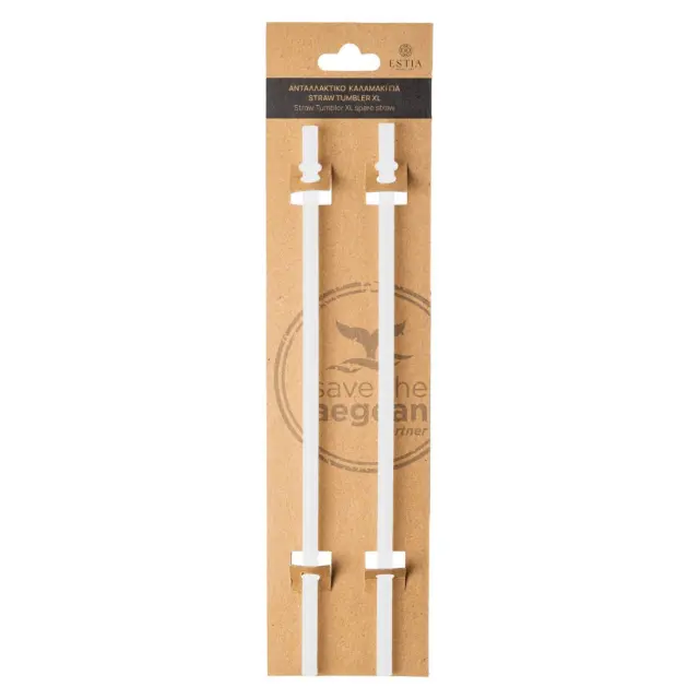 Estia Ανταλλακτικά Καλαμάκια Straw Tumbler Xl 900Ml Amalfi Coast
