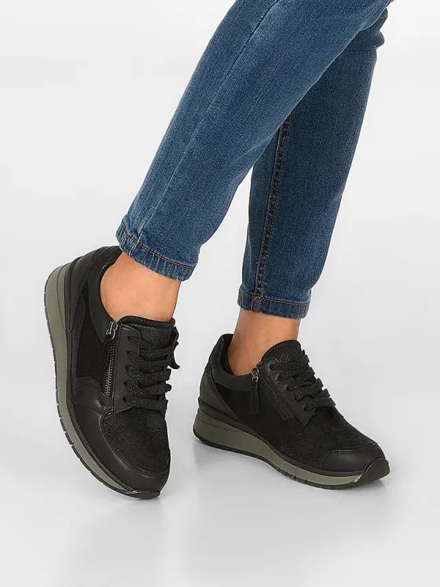 Gabor Sneakers Γυναικείο δέρμα/δέρμα Nubuck Μαύρο GAB/56307 67-SCHWARZ 2