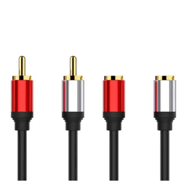 Καλώδιο Ήχου Andowl Q-HD621 2 RCA Αρσενικό σε 2 RCA Θηλυκό 1,8m - Andowl Q-HD621 2 RCA Male to 2 RCA Female Audio Cable 1.8m 0751253 2