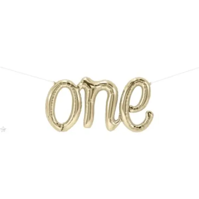 Μπαλόνι Φοιλ 30 Script Phrase `one` Χρυσό