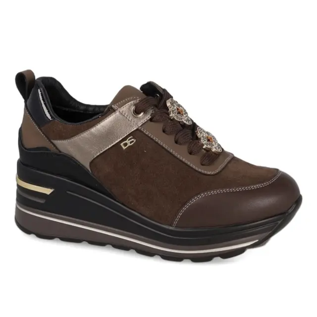 Donna Serena Sneakers Γυναικείο δέρμα/ύφασμα Καφέ DSE/6125 TDM - 36
