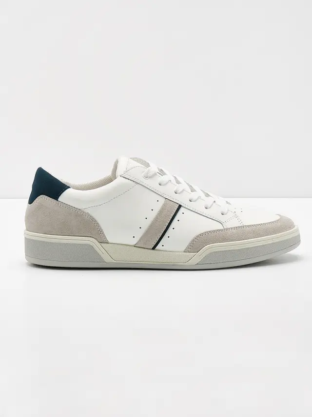 Imac Sneakers Ανδρικό δέρμα/δέρμα Nubuck Άσπρο IMA/151920 BIANCO/BLU - 46 2