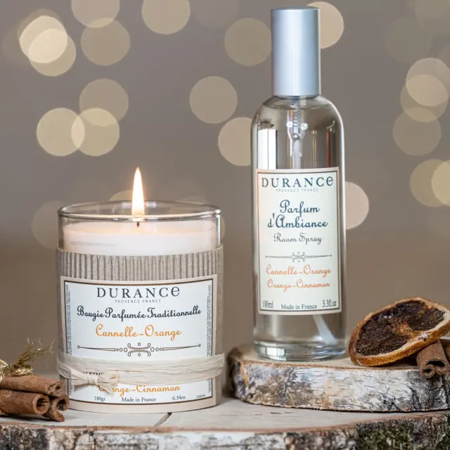 Durance Coffret perfumed candle & room spay box orange-cinnamon 3