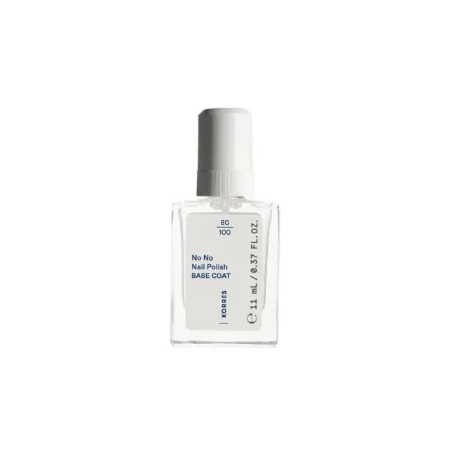 Korres No No Polish Base Coat, Διαφανής Βάση για τα Νύχια 11ml