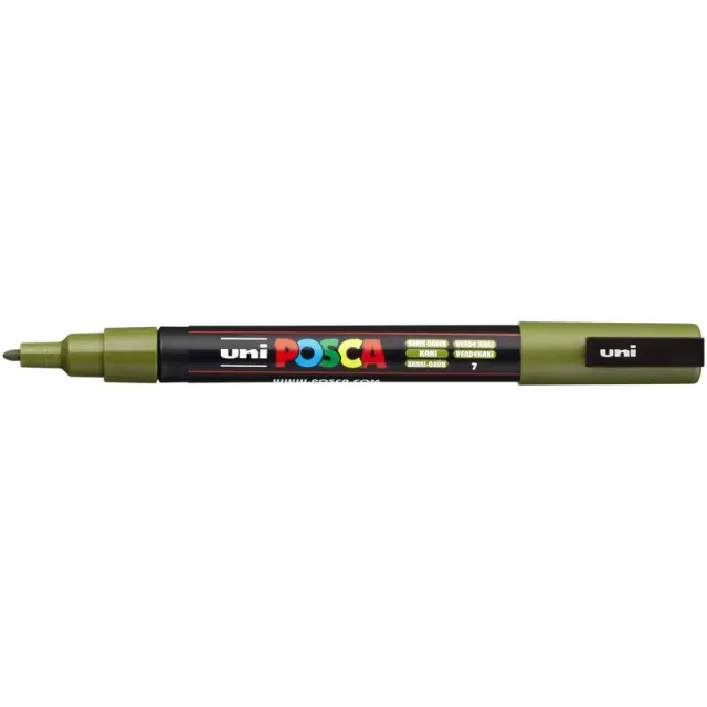 Μαρκαδόρος Σχεδίου Uni Posca PC-3M με πάχος μύτης 0.9-1.3mm - Khaki GreenPC-3M(E) - XAKI