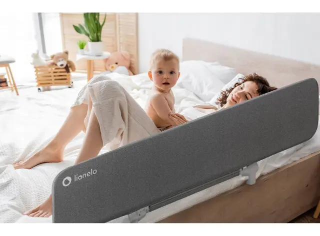 Lionelo Lora XL Προστατευτικό Κρεβατιού Travel 46X150cm Gray 2