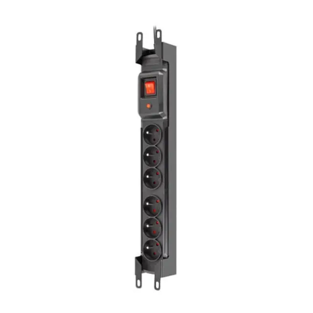 Armac Power Strip M6 6x French Outlets 3m Black (M6/30/R/CZ/IEC)