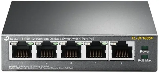 TP-Link Unmanaged Switch TL-SF1005P 5port Gigabit PoE+ (TL-SF1005P)