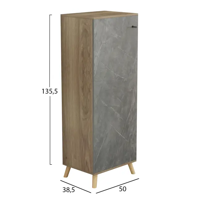 ΠΑΠΟΥΤΣΟΘΗΚΗ-ΝΤΟΥΛΑΠΙ FB98954.14 ΜΕΛΑΜΙΝΗ SONAMA-STONE TEXTURE 50Χ38Χ135Yεκ. 2