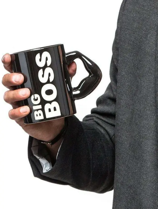 Κεραμική Κούπα Big boss- Mαύρη 2