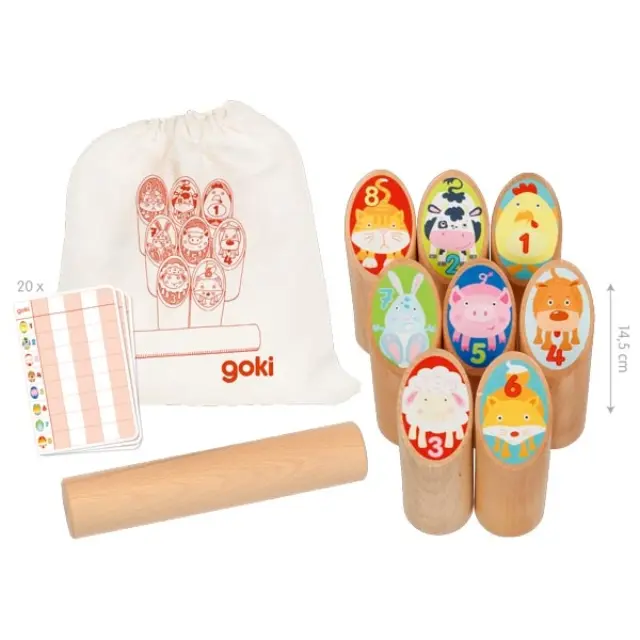 Goki Ξύλινο Παιχνίδι Στόχου Ζωάκια Viking Game Kubb (4+ ετών) 56648 2