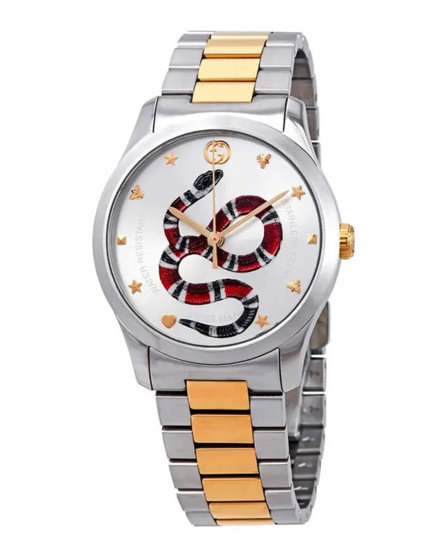 Gucci G-Timeless YA1264075 Γυναικείο Ρολόι Quartz 38mm Two-Tone - 38 mm