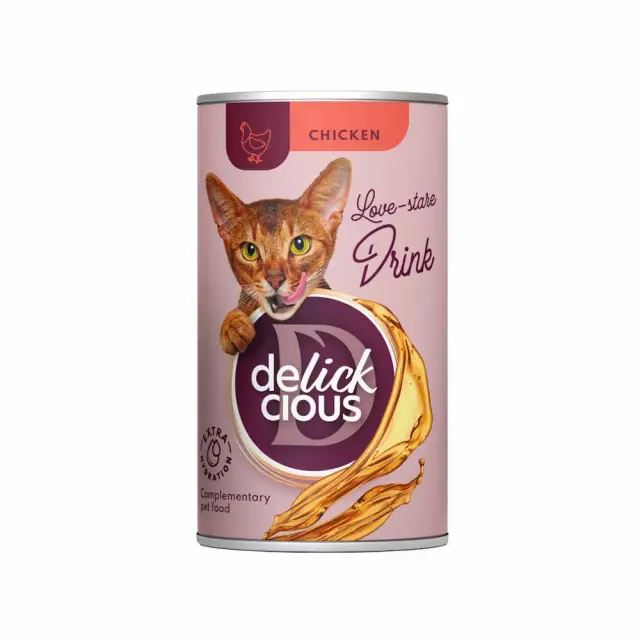 Delickcious Cat Drink με Κοτόπουλο 140ml Μονόχρωμο