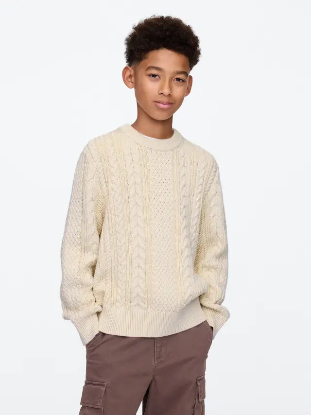 Παιδικό Classic Cable-Knit Πουλόβερ Chino