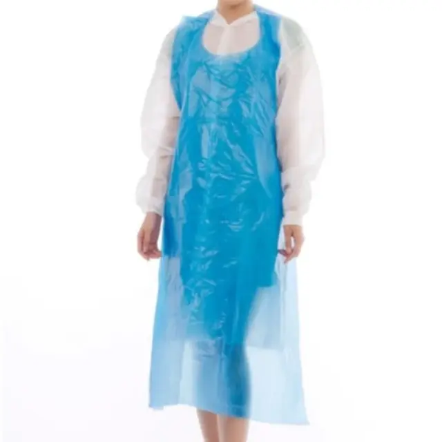 Ποδιές Μίας Χρήσης HDPE, 80 x 125 cm, Serix (100 τεμ.) Μπλε 2