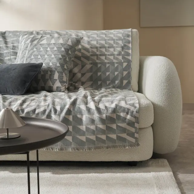 Ριχτάρι Τετραθέσιου Gofis Home Caspian Weed Grey 20-07-156-4/07 180x350 3