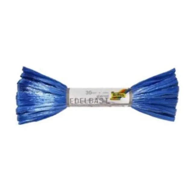Folia Χόρτο Χειροτεχνίας Συνθετικό Mεταλλιζέ Μπλε 30m (9235)