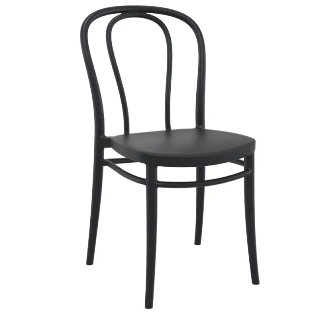 Καρέκλα Στοιβαζόμενη VICTOR Μαύρο PP 45x52x85cm