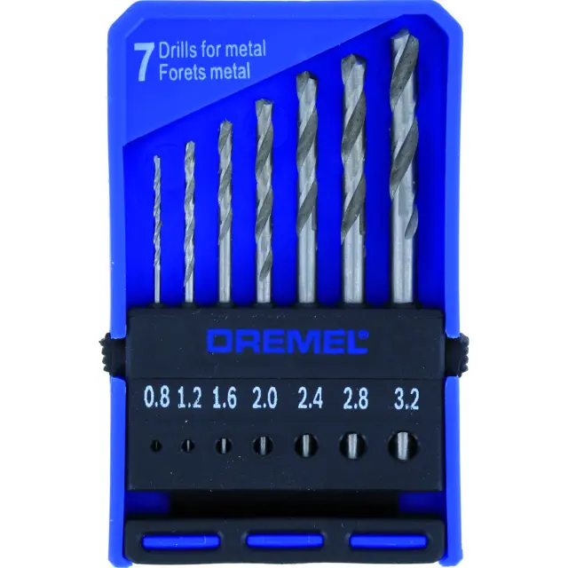 Σετ Τρυπάνια Ακριβείας 0.8/1.2/1.6/2.0/2.4/2.8/3.2mm DREMEL 628 7Τμχ