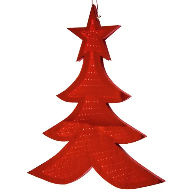 Δέντρο 3D LED Ρεύματος Κόκκινο 30cm