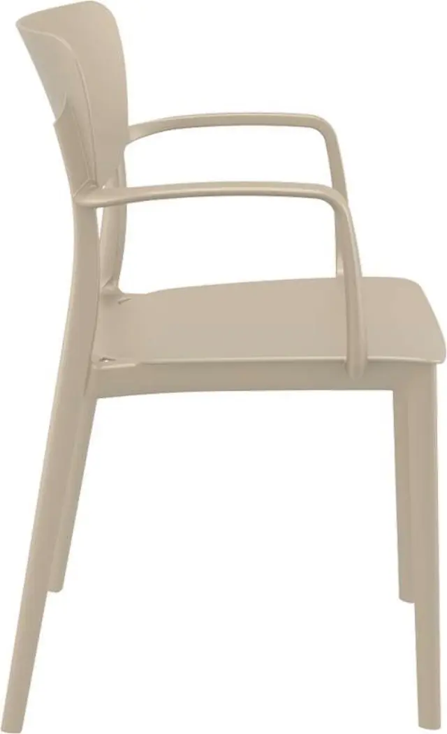 Πολυθρόνα Στοιβαζόμενη LISA Dove Grey PP 54x53x82cm 3