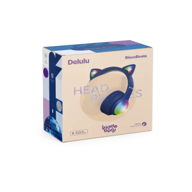 Kiddoboo Delulu Bluetooth Headphones DiscoBeats Blue (KBMS632BLU) 3