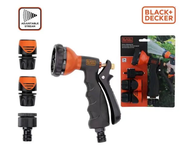 Σετ Πιστόλι Νερού Black+Decker με 7 διαφορετικές ρυθμίσεις και 3 αξεσουάρ 8424821000000000 2