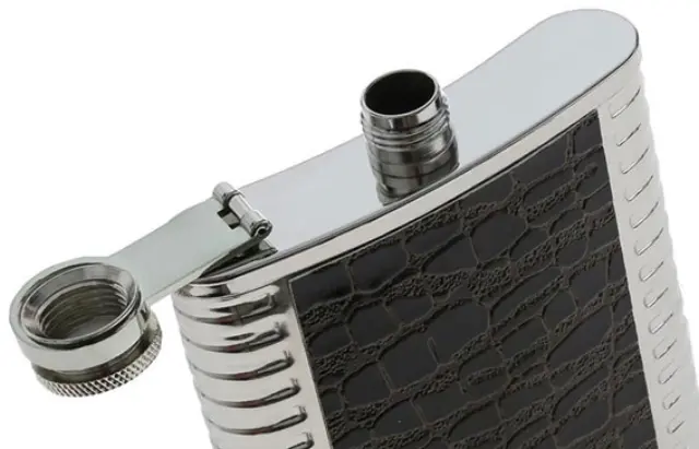 Hip Flask Φλασκί Ποτού Reptile Chrome (F007) - 210ml 3