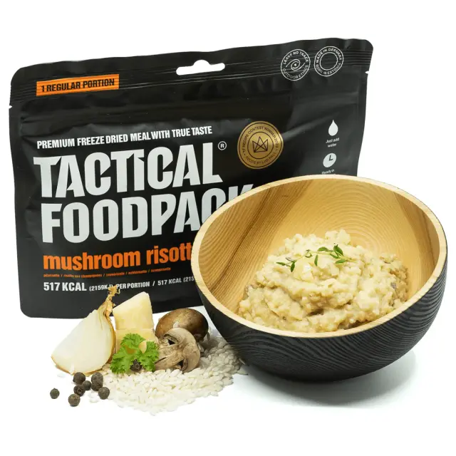 Tactical Foodpack Mushroom Risotto 100 g- ριζότο με μανιτάρια - 01-Black-Μαύρο
