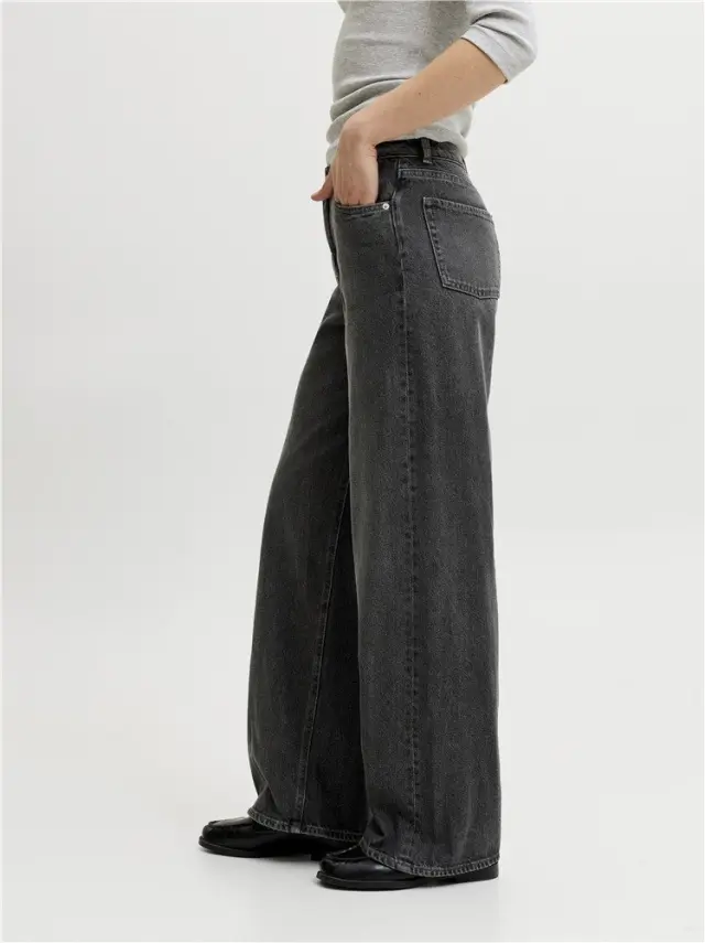 Γυναικείο Τζιν Παντελόνι Wide Leg Μαύρο, JXTOKYO WIDE HW, JJXX - 28 2