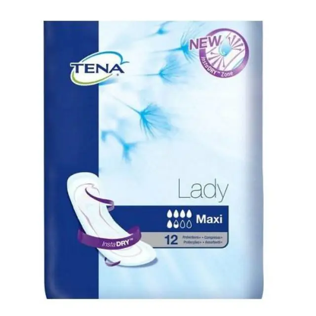 TENA Lady Maxi Instadry Υπερ Απορροφητικές Σερβιέτες (12τεμ.)