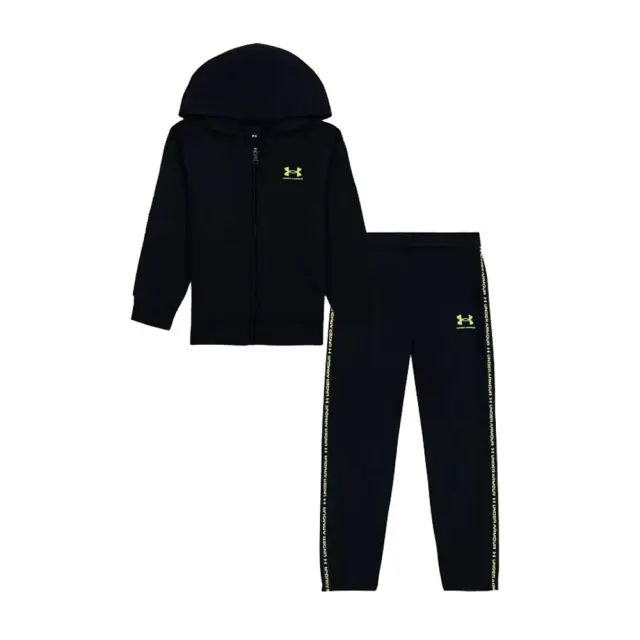 Under Armour Boy's Taping Full-Zip Hoodie Set Μαύρο UAFJI92E-001 (Under Armour)