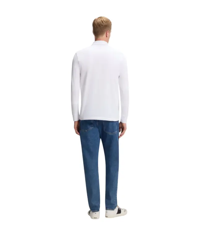 Hugo Boss - Ανδρικό Μακρυμάνικο Μπλουζάκι Polo 50507704-100 Λευκό 3