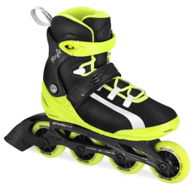 Πατίνια Roller Skates Αυξομειούμενα Inline Carbon Spokey Lime 5905339407535 - 37