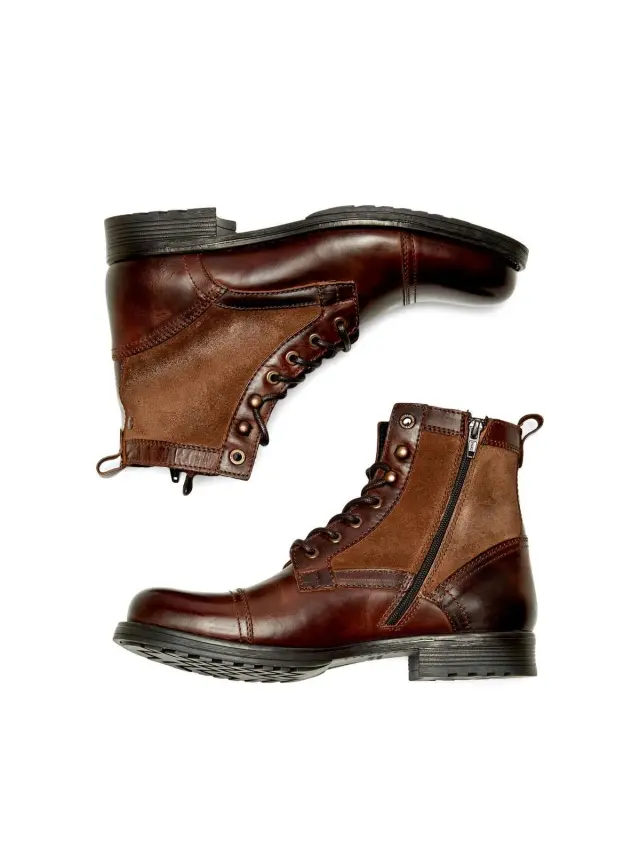 JFWMARTEY LEATHER COMBO BOOT Cognac 2