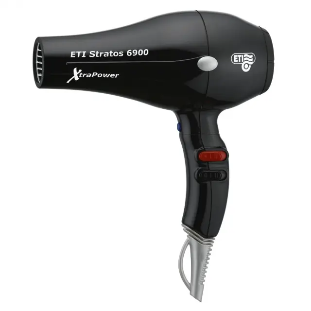 Eti Stratos 6900 Extra Power Black Επαγγελματικό Πιστολάκι Μαλλιών 2500W