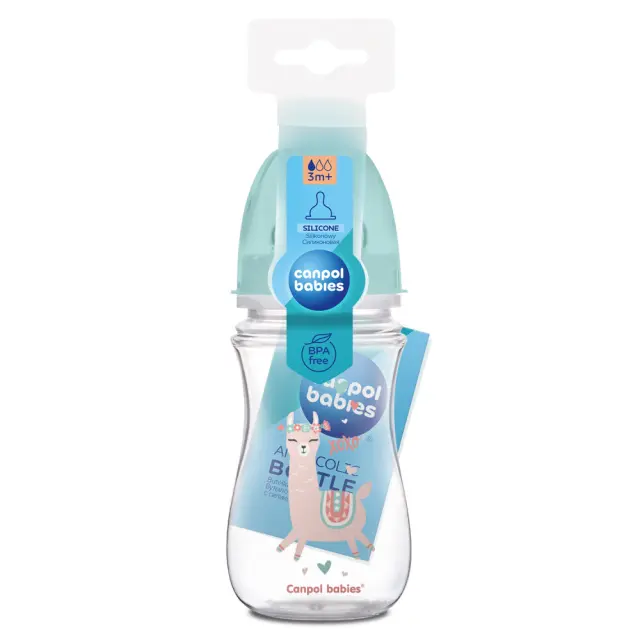 Μπιμπερό Κατά των Κολικών 240ml +3m Easy Star Exotic Canpol Llama Mint 35/221 2