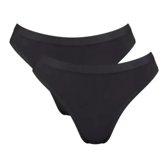 Sloggi Γυναικείο Slip GO Sense High leg - Διπλό πακέτο, Χρώμα Μαύρο